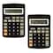 Better Office Products Desktop Calculators, 8-Digit LCD Display, Black, Dual Power with Included Button Battery, 2PK 00401 - alternate 1